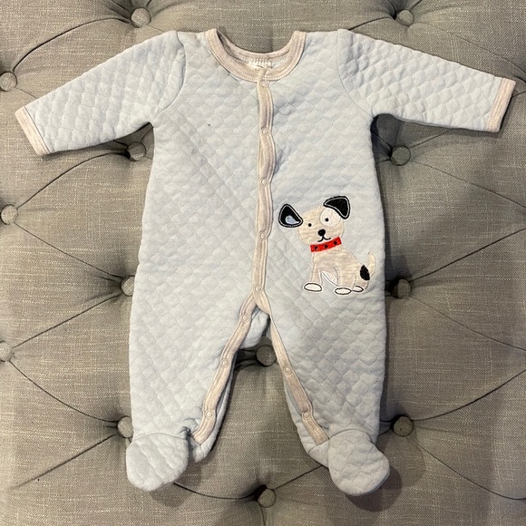 little beginnings Other - 0-3M Baby Boy Light Blue Dog Footies